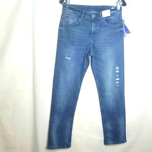 H&M girls stretch slim fit denim jean, Size 12-13, blue